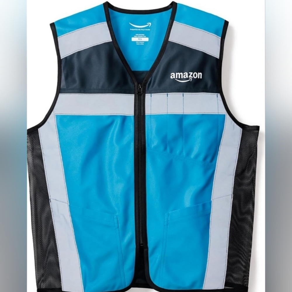 *3 PACK CUSTOM BUNDLE* Amazon DSP/Flex Driver HiVis Zip Up Outer Vest M/L & XS/S